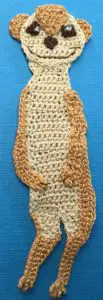 Crochet meerkat 2 ply body with second arm