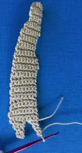 Crochet meerkat 2 ply body with second leg