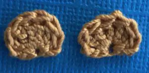Crochet meerkat 2 ply ears