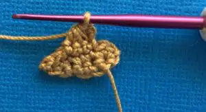 Crochet meerkat 2 ply head marking