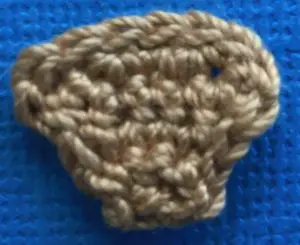 Crochet meerkat 2 ply head marking neatened