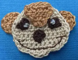 Crochet meerkat 2 ply head with ears