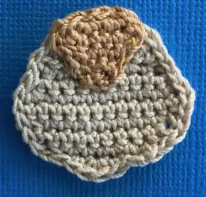 Crochet meerkat 2 ply head with head marking