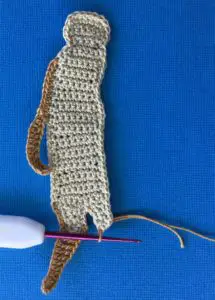 Crochet meerkat 2 ply joining for second lower leg