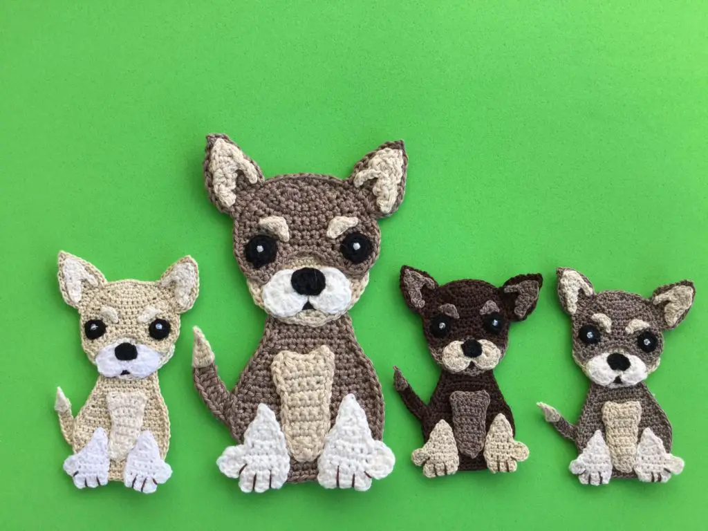 Finished crochet chihuahua 2 ply group landscape 1