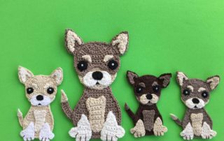 Finished crochet chihuahua 2 ply group landscape 1