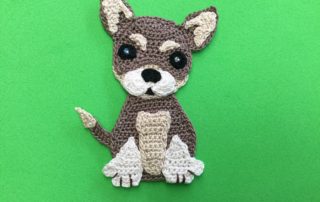 Finished crochet chihuahua 2 ply landscape