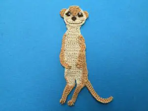Finished crochet meerkat 2 ply landscape