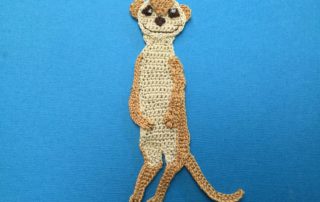 Finished crochet meerkat 2 ply landscape