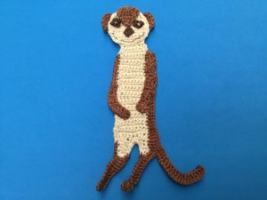 Finished crochet meerkat tutorial 4 ply landscape