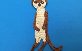 Finished crochet meerkat 4 ply landscape