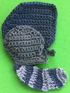 Crochet raccoon 2 ply body with tail