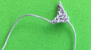 Crochet raccoon 2 ply first ear first part