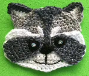 Crochet raccoon 2 ply head with ears