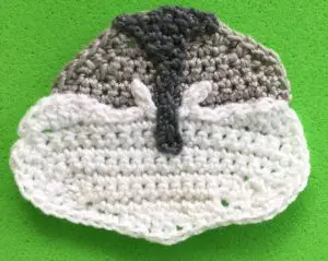 Crochet raccoon 2 ply head with marking