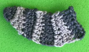 Crochet raccoon 2 ply tail seventh section