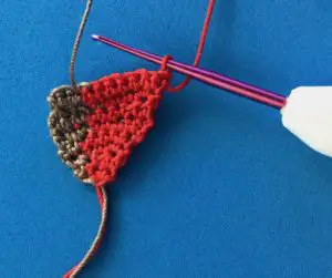 Crochet robin 2 ply body row eight