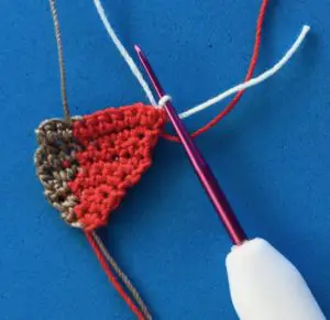 Crochet robin 2 ply joining for body white