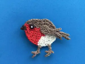 Finished crochet robin 2 ply landscape