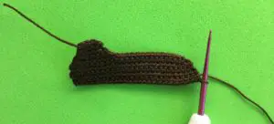 Crochet dachshund 2 ply body