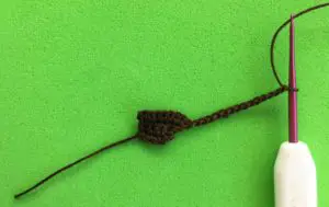 Crochet dachshund 2 ply body start