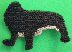 Crochet dachshund 2 ply body with front legs