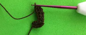 Crochet dachshund 2 ply far back leg
