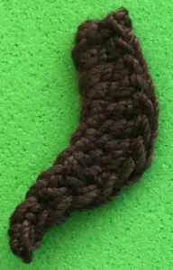 Crochet dachshund 2 ply left ear