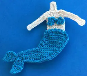 Crochet mermaid 2 ply body with bra pieces