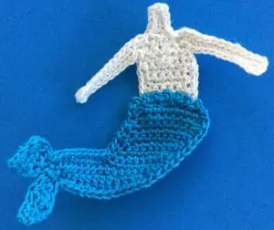 Crochet mermaid 2 ply body with tail