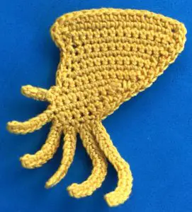Crochet mermaid 2 ply hair back neatened