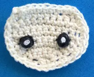 Crochet mermaid 2 ply head with eyes