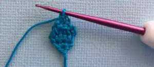 Crochet mermaid 2 ply tail first tip