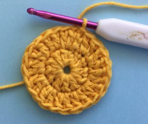 Crochet spring blanket granny row two