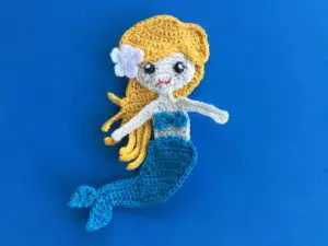 Finished crochet mermaid 2 ply landscape