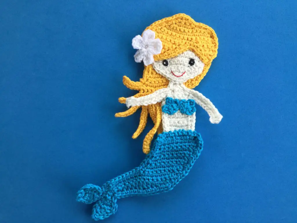 Finished crochet mermaid 4 ply landscape