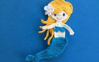 Finished crochet mermaid 4 ply landscape