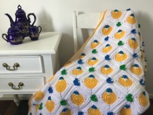 Finished Crochet spring blanket blanket landscape
