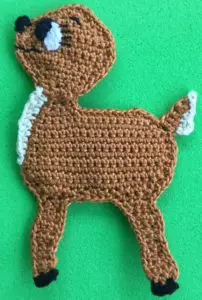 Crochet deer 2 ply body with blaze