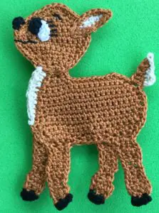 Crochet deer 2 ply body with ear
