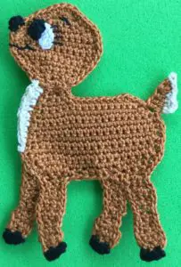 Crochet deer 2 ply body with far legs