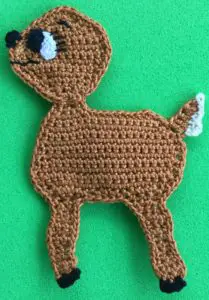 Crochet deer 2 ply body with head
