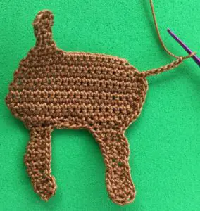 Crochet deer 2 ply chain for tail