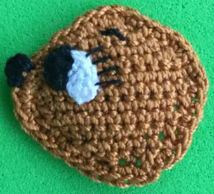 Crochet deer 2 ply head with eyebrow