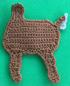 Crochet deer 2 ply tail bottom