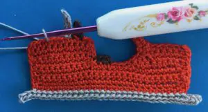 Crochet jeep 2 ply joining for roll bar second piece