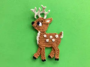 Finished crochet deer pattern 2 ply landscape
