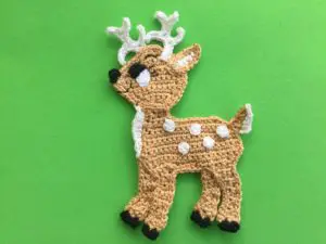 Finished crochet deer tutorial 4 ply landscape