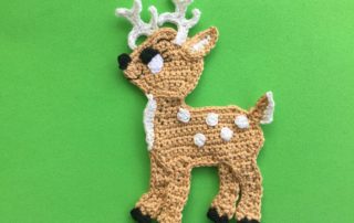 Finished crochet deer 4 ply landscape