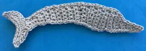 Crochet dolphin 2 ply body neatened